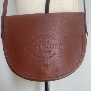 Coach Authentic Hudson Shoulder/Crossbody  Bag Brown Leather.